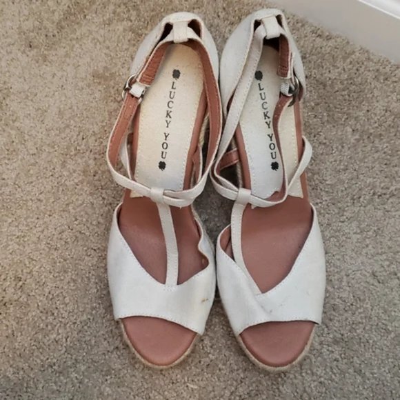 Lucky Brand 'Larissa' wedge Espadrilles / Sandals - Picture 2 of 8